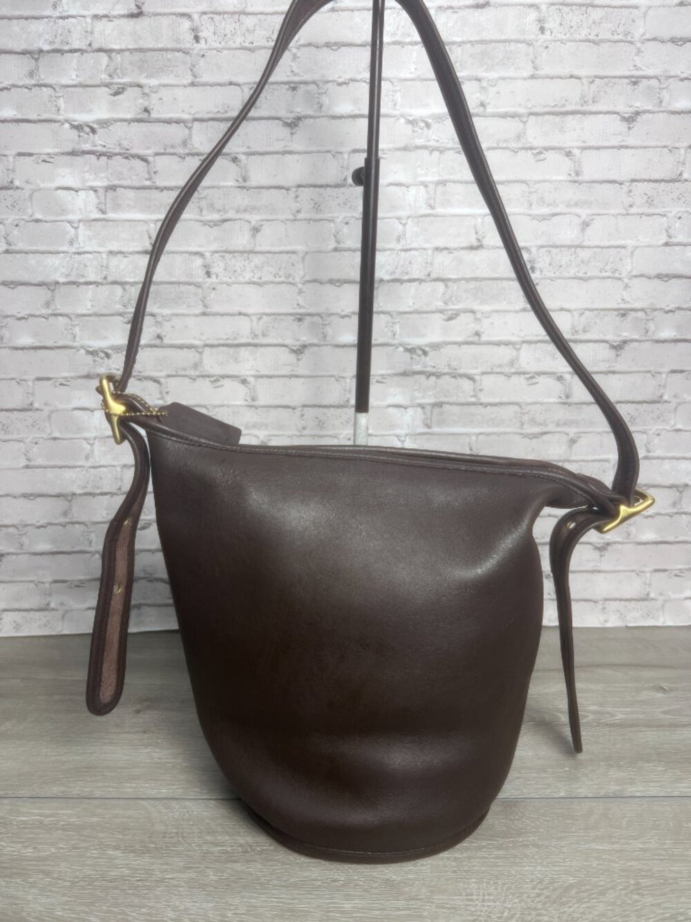 Coach 9953 Helen Legacy Brown Leather Large Duffle Bucket